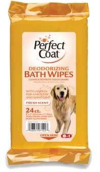 8in1 Dog Deodorizing Bath Wipes 24 Count Fashion