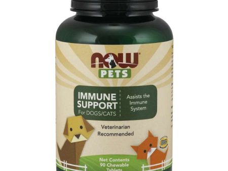 NOW Pets Immune Support Chewable Supplements for Cats & Dogs 90ct Sale