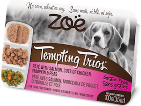 Zoe Tempting Trios Salmon, Chicken, Pumpkin & Peas Grain-Free Wet Dog Food 100g Cheap