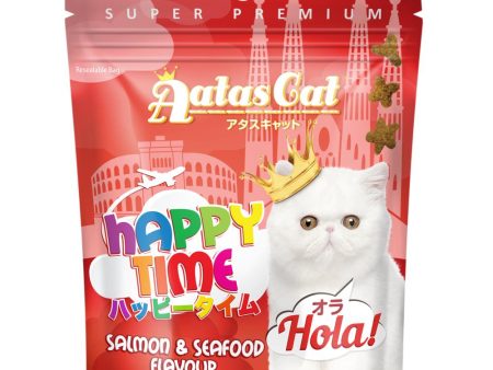 4 FOR $9: Aatas Cat Happy Time Hola! Salmon & Seafood Cat Treats 60g Cheap