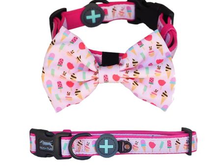 Moo+Twig Sweet Treat Removable Dog Collar and Bowtie Cheap