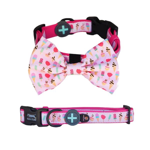 Moo+Twig Sweet Treat Removable Dog Collar and Bowtie Cheap