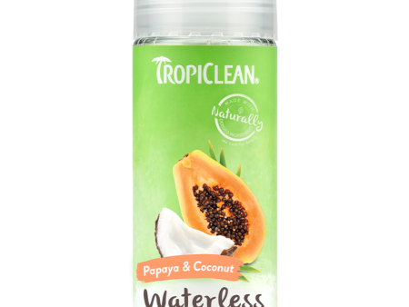 15% OFF: Tropiclean Papaya & Coconut Waterless Dog Shampoo 7.4oz For Sale