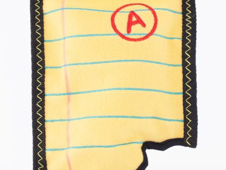 ZippyPaws Z-Stitch Yellow Notepad Dog Toy Online