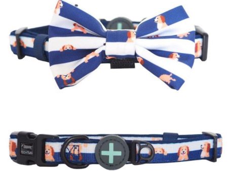 Moo+Twig Peek A Doo Removable Dog Collar and Bowtie Online now