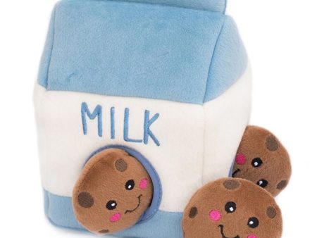 ZippyPaws Zippy Burrow Milk and Cookies Dog Toy on Sale