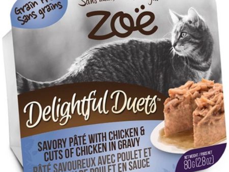 Zoe Delightful Duets Chicken in Gravy Grain-Free Wet Cat Food 80g Online now