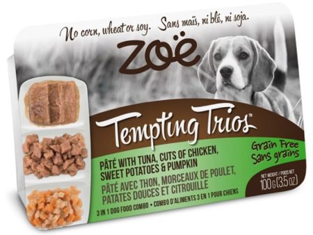 Zoe Tempting Trios Tuna, Chicken, Sweet Potatoes & Pumpkin Grain-Free Wet Dog Food 100g Hot on Sale