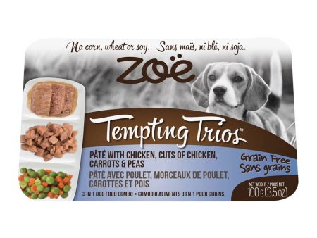 Zoe Tempting Trios Chicken, Carrots & Peas Grain-Free Wet Dog Food 100g Sale