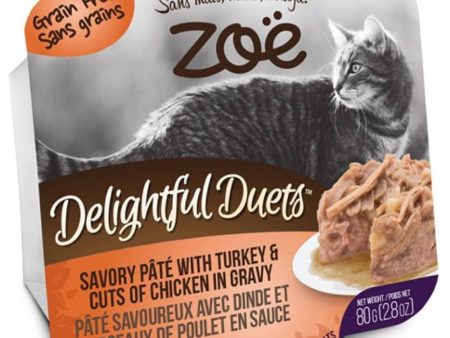 Zoe Delightful Duets Turkey & Chicken Gravy Grain-Free Wet Cat Food 80g on Sale