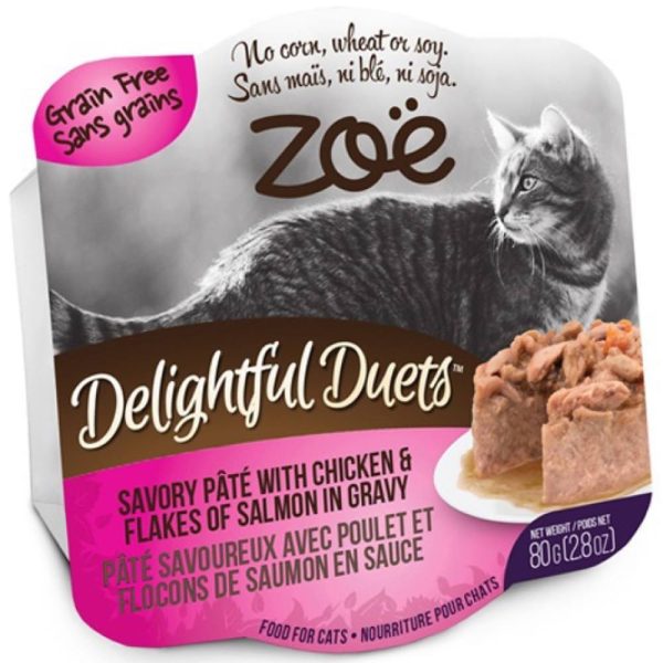 Zoe Delightful Duets Chicken & Salmon in Gravy Grain-Free Wet Cat Food 80g Fashion