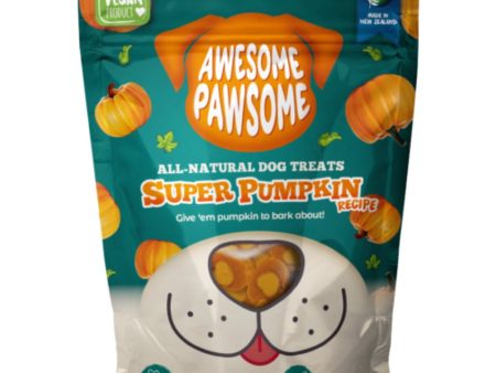 4 FOR $14: Awesome Pawsome Super Pumpkin Grain-Free Vegetarian Dog Treats 3oz Supply