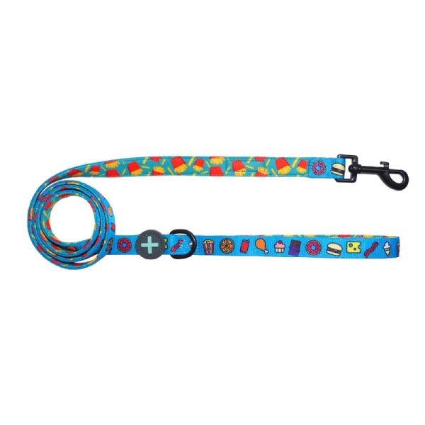 Moo+Twig Snack Attack Two-Faced Neoprene Handle Dog Leash For Sale